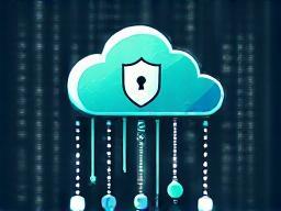 Illustration of data flowing into a secure cloud server